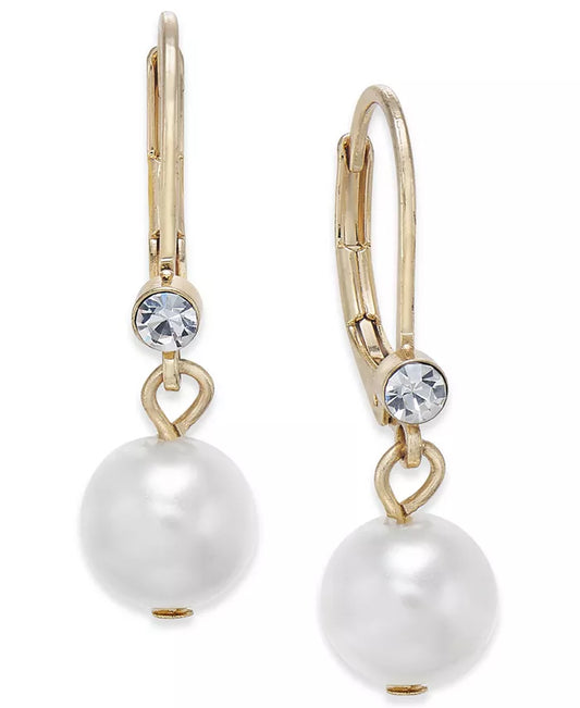 Pavã© & Imitation Pearl Drop Earrings, Created for Macy'S